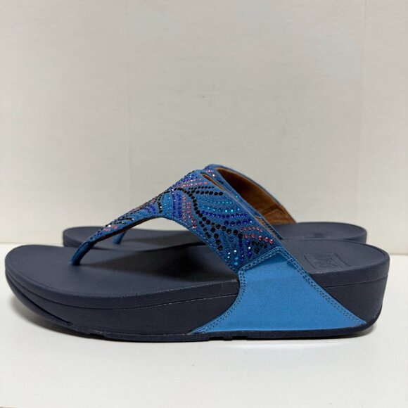 *RARE* FitFlop Lulu Sequin Wedge Sandal - Picture 3 of 9